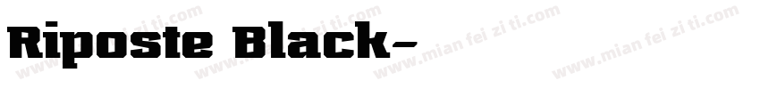 Riposte Black字体转换